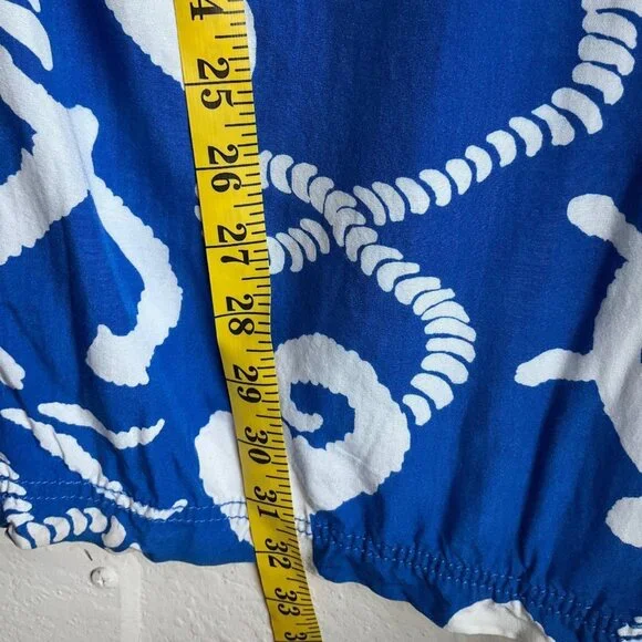 Lilly Pulitzer Schooner Blue Dock Hopper Nautical Palazzo Pippa Pants Wide Leg - Picture 7 of 15